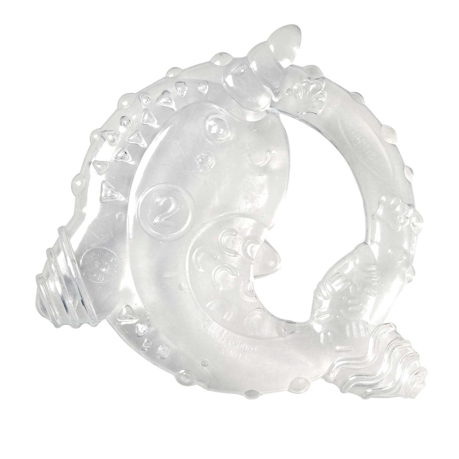 Infantino 316564-01 Inele de dentiție transparente Infantino – Inel de dentiție moale, fabricat din material non-toxic, pentru dezvoltarea senzorială și susținerea dentiției, multicolor