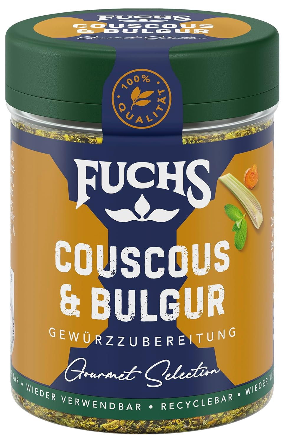 Fuchs Spices Gourmet Selection Naher Osten/Afrika – Couscous- und Bulgur-Gewürzmischung, nachfüllbare Gewürzmischung zum Würzen von Bulgur-Gerichten, vegan, 55 g