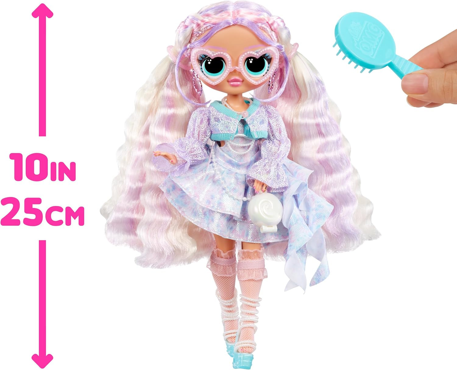 L.O.L. Überraschung! OMG Fashion Doll Pearla mit 15 Überraschungen – Modepuppe mit Meerjungfrauen-Accessoires – für Kinder ab 4 Jahren Naty Shop Dolls