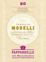 BioGourmet Pappardelle mit Weizenkeimen – Bio-Breinudeln für Eintöpfe und Saucen – mit zusätzlichen Nährstoffen | 500 g Bio und Vegan