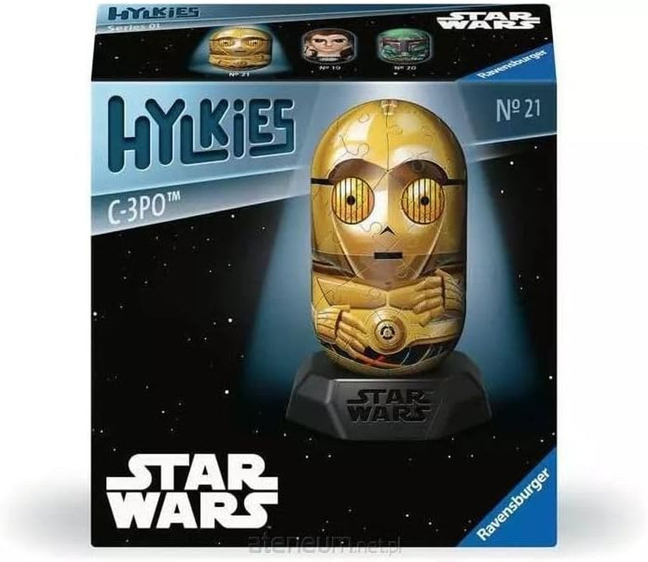 Ravensburger Hylkies: Star Wars-Sammelfiguren zum Selbermachen – Figur Nr. 03 – Prinzessin Leia – Bauen, Verlieben, Sammeln – Star Wars-Fan-Minifiguren, Actionfiguren, Naty Shop C-3Po