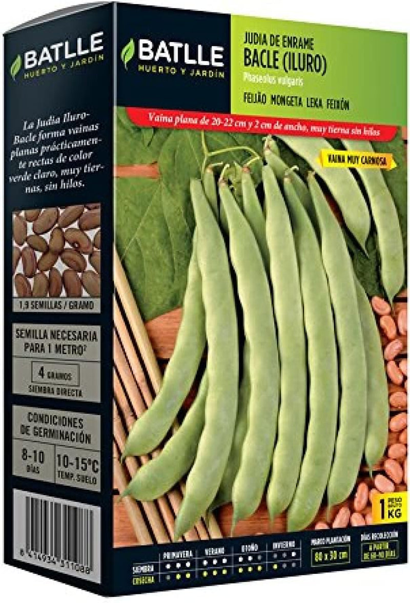 Batlle Gemüsesamen - Stangenbohne Garrofo (100G) Bohnenkerne