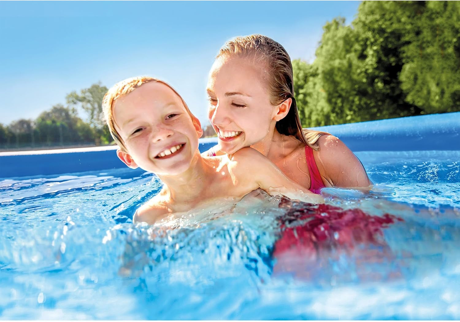 Set piscină Intex Easy Set, albastru, 305 x 305 x 76 cm, 3,85 L, 28122GN