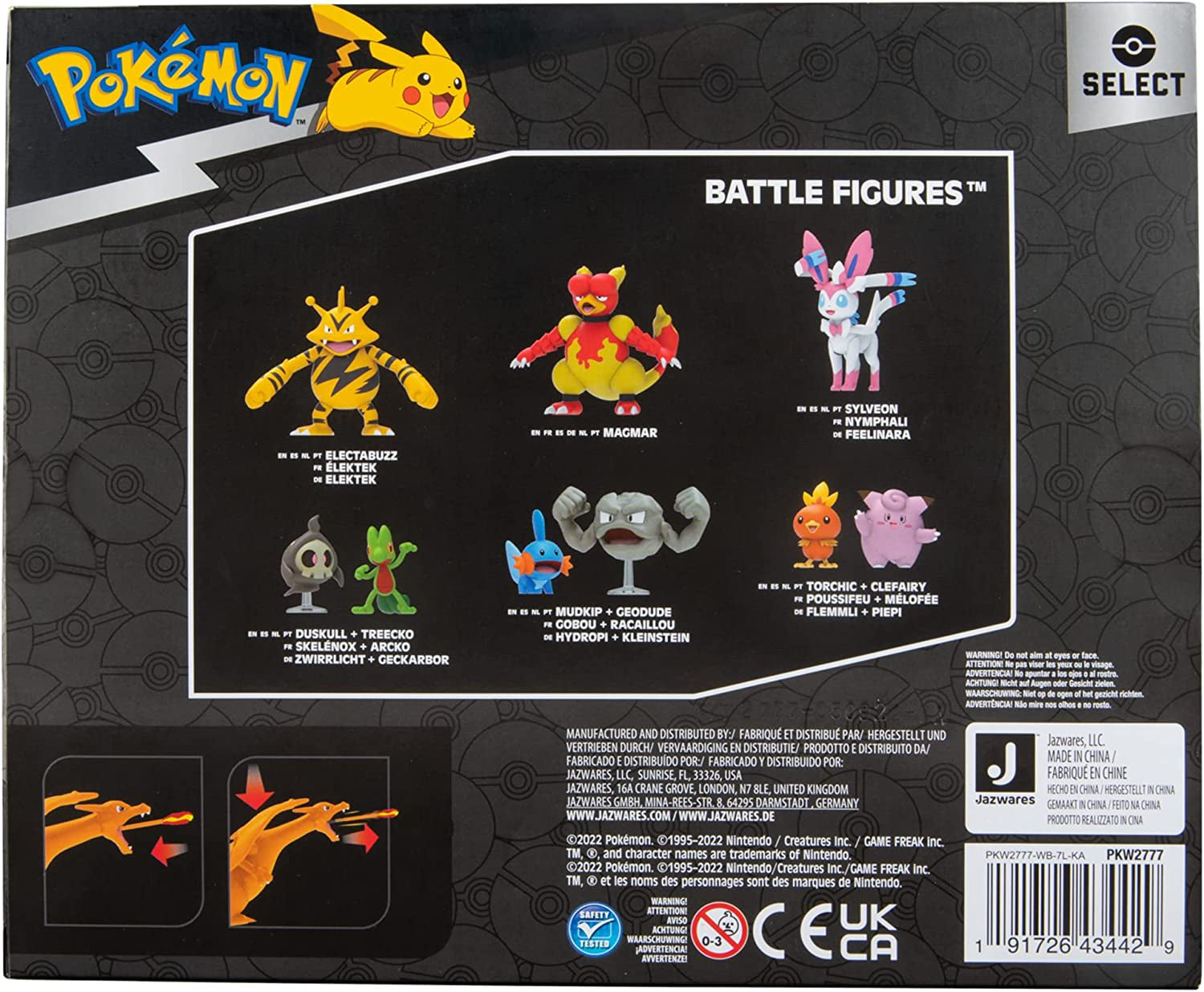 Pokémon PKW2777 - Select Development Multipacks - Glumanda, Glutexo, Glurak, Playset oficial cu figuri Action figures Naty Shop