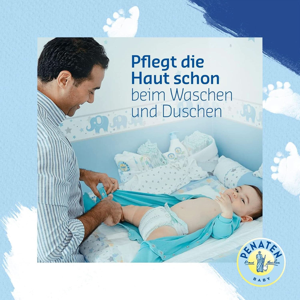 PENATEN Wasch- und Duschcreme (400 ml), Duschgel und Shampoo für Babys, formuliert ohne Parabene und Farbstoffe. Mutter und Kind Naty Shop