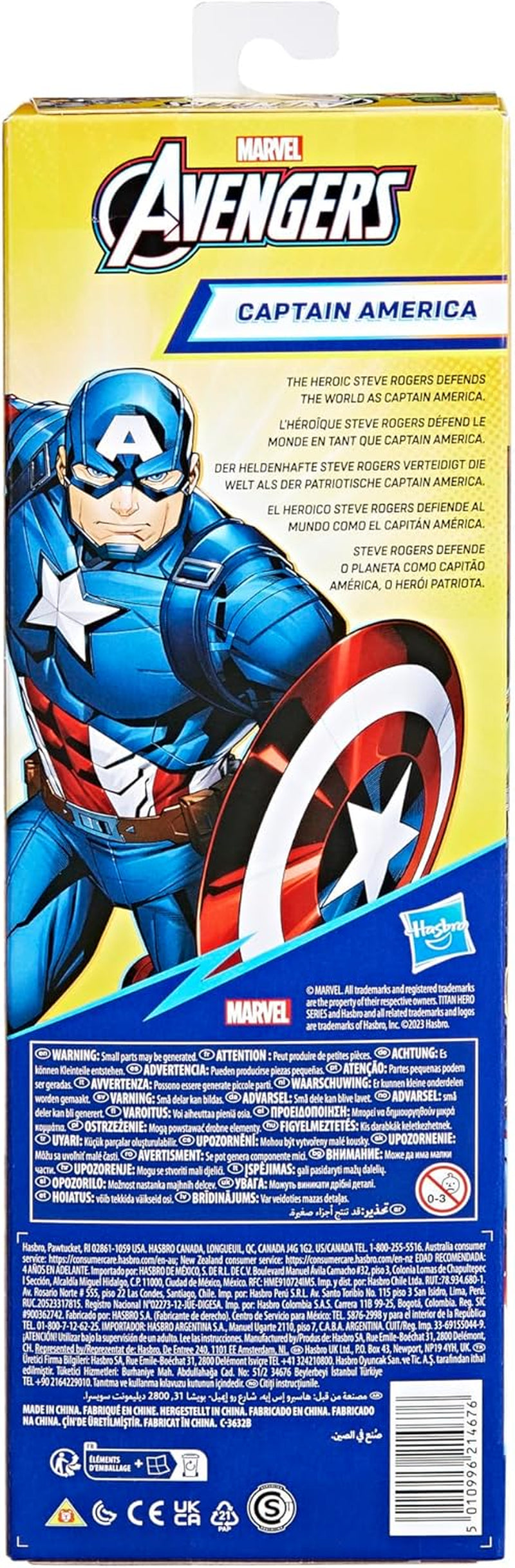 Marvel Avengers Titan Hero Series Blast Gear Captain America Actionfigur, 30 cm großes Spielzeug für Kinder ab 4 Jahren, blaue Actionfiguren, Naty Shop