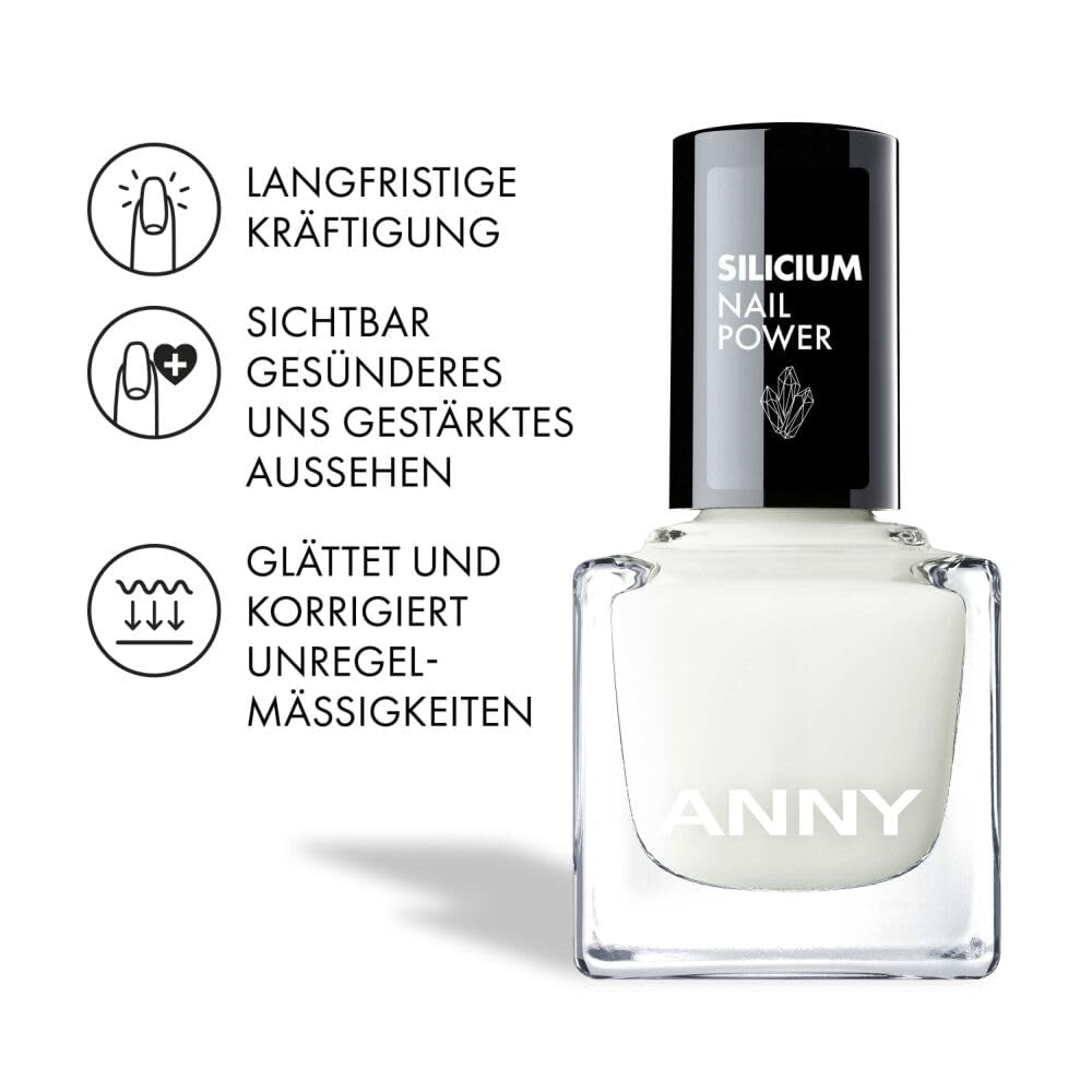 ANNY Silicon Nail Power - Oja de îngrijire 3 în 1: Bază, Întăritor și Înfrumusețator - 15 ml