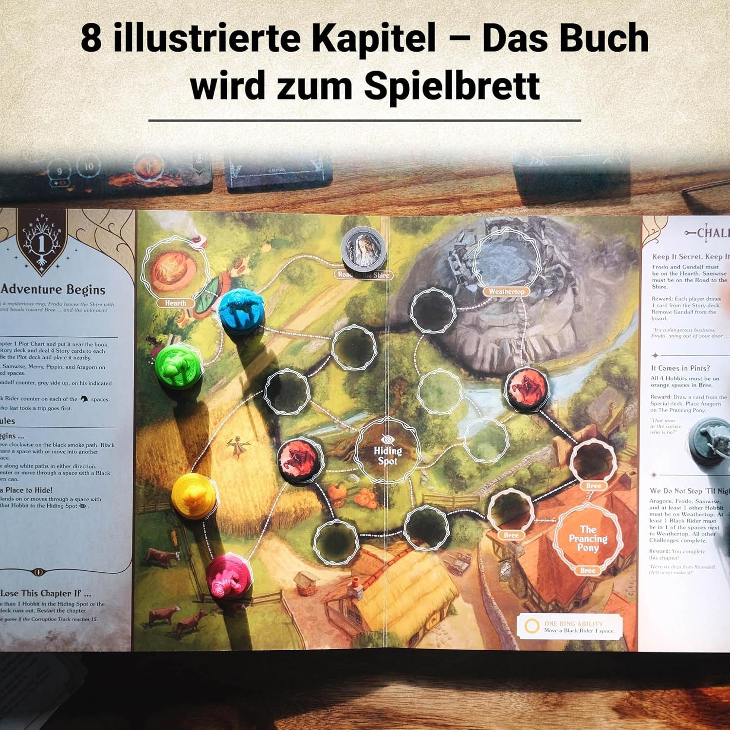 Ravensburger 27533 - Stăpânul Inelelor - Joc de aventură tip carte - Joc de strategie cooperativă pentru 1-4 jucători cu vârsta de 10 ani și peste