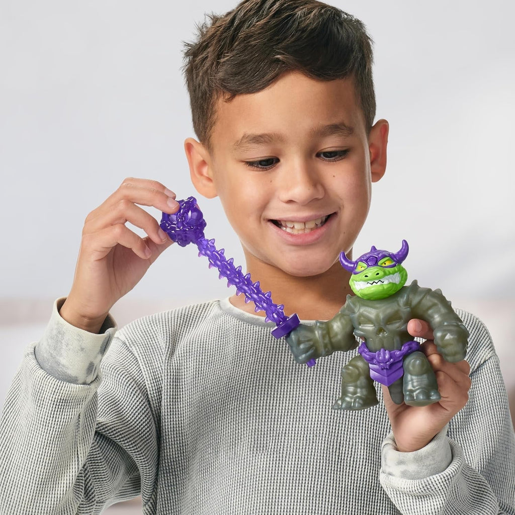 Heroes of Goo Jit Zu Stretch Strikers Deluxe Hero Pack Rock Jaw, figură de acțiune extensibilă cu peste 20 de unelte de luptă grozave Action figures Naty Shop