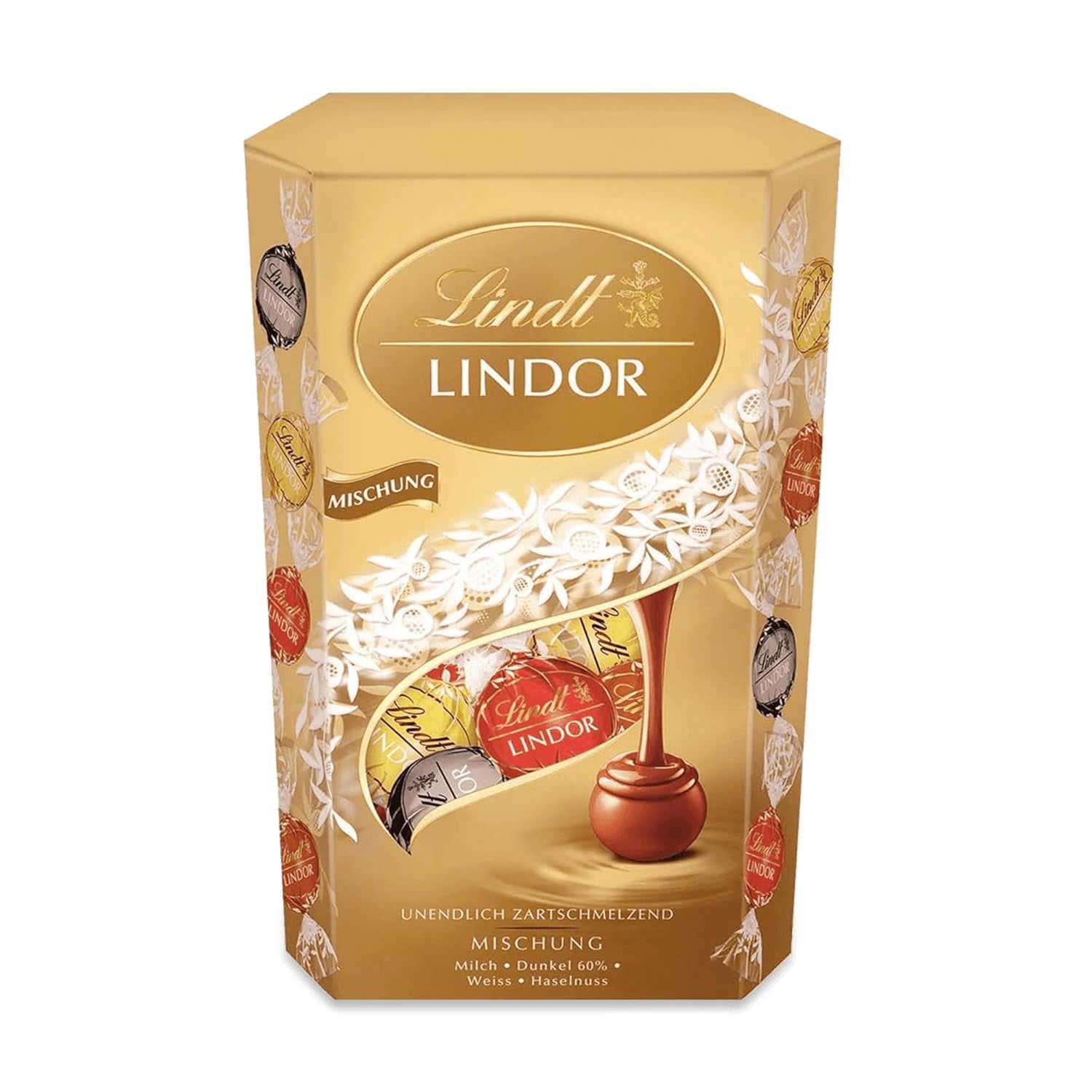Lindt Chocolate LINDOR sfere cu umplutura de fistic, 500 grame Bomboane de Ciocolata Naty Shop 500 grame Amestec