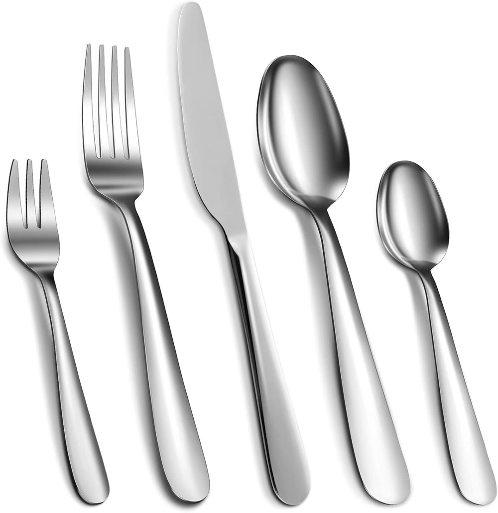 Besteckset aus Edelstahl, 30 oder 60-teilig, Kitchen Naty Shop Silver, 30-teilig