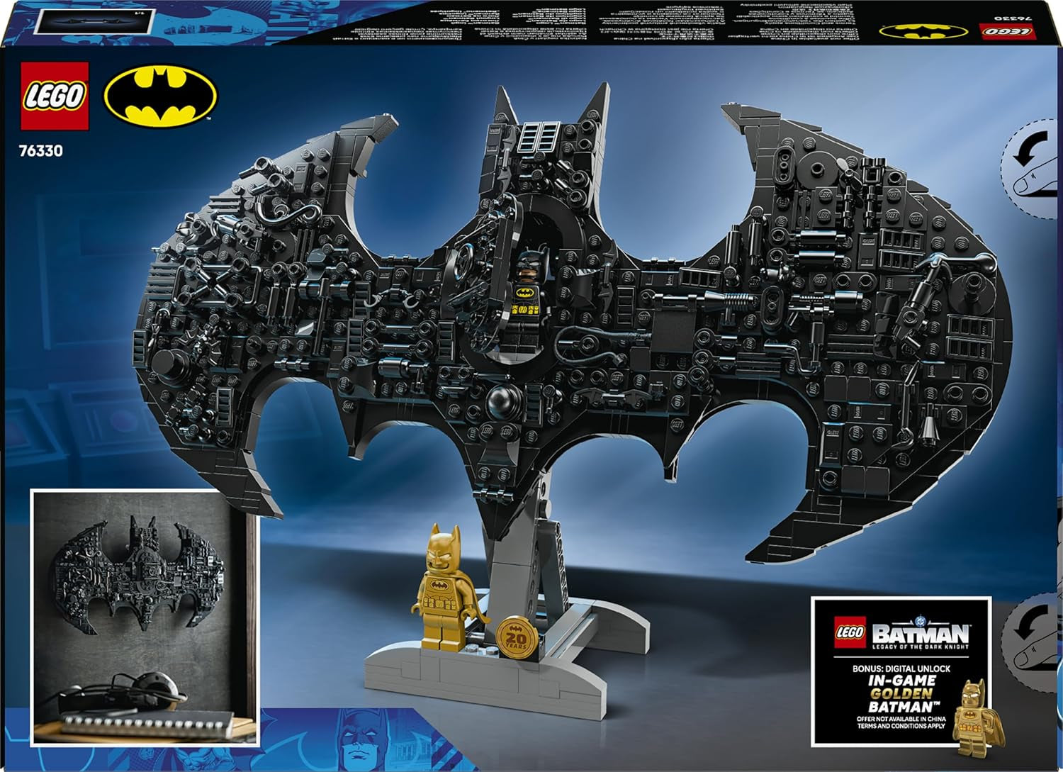 LEGO DC Batman: Batman Logo - Superhelden Spielzeug mit Minifiguren - Kreativer Modellbau für Jungen und Mädchen - DIY Deko für Kinderzimmer - Geschenk für Fans ab 12 Jahren - 76330