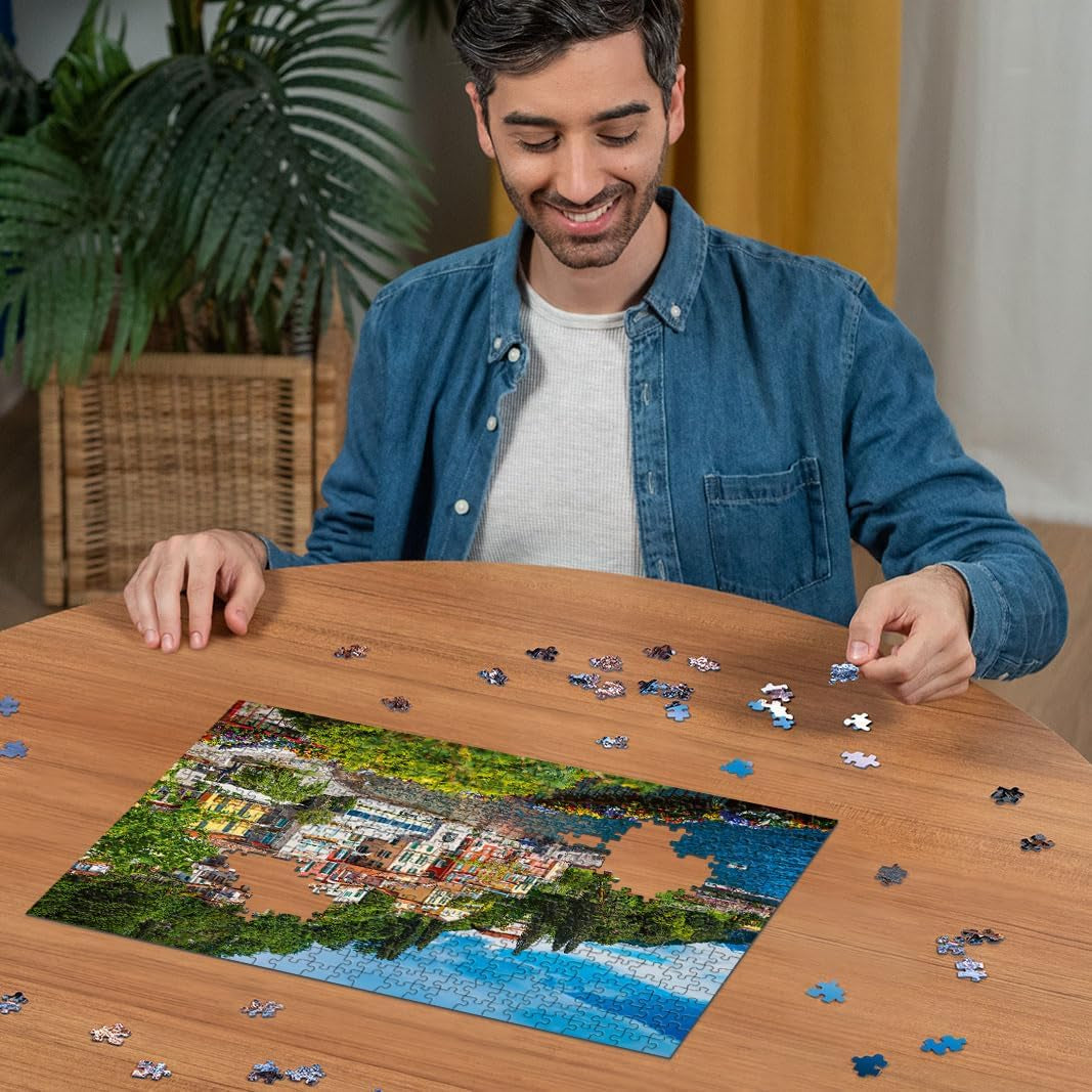 Ravensburger Puzzle 12000201 - Lacul Como, Italia - puzzle jigsaw de 500 de piese pentru adulți și copii de peste 10 ani, puzzle peisaj cu motive italiene Puzzle Naty Shop