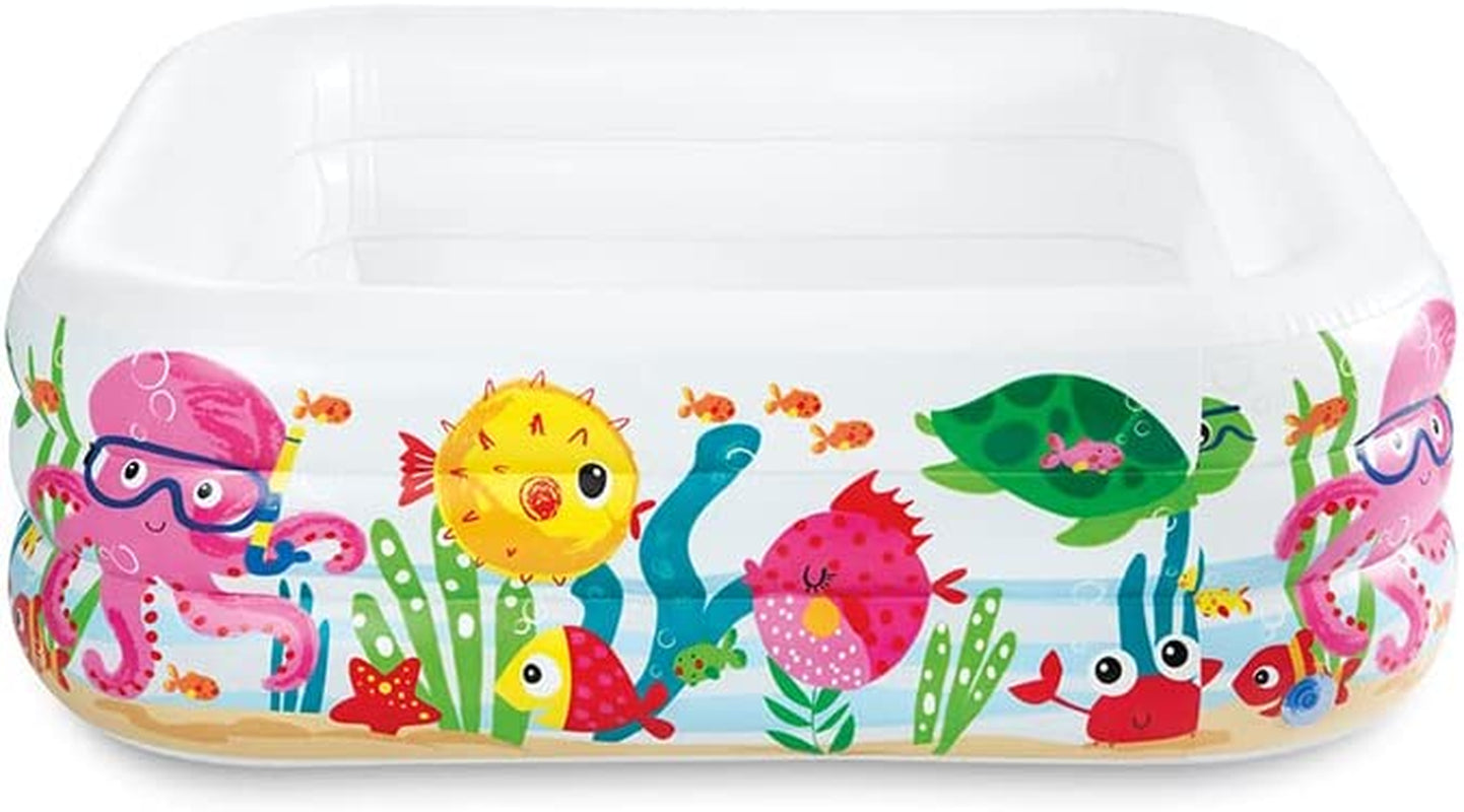 Intex 57471NP - Acvariu gonflabil, vinil, multicolor, 159x159x50 cm