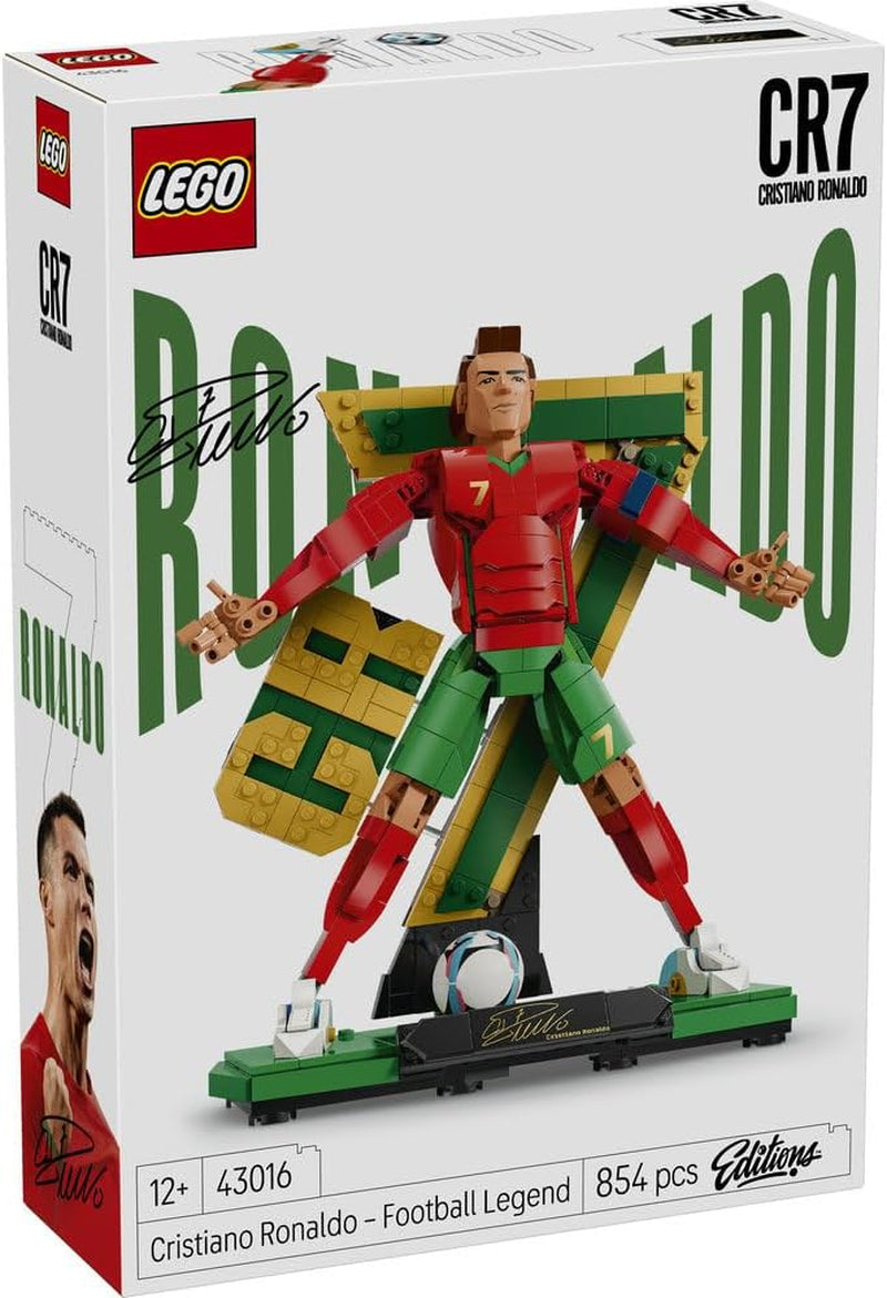 LEGO Editions Cristiano Ronaldo – Fußballlegende Spielzeug - 3D Figuren Modellbau - DIY Kinderzimmer Deko - Geschenk für Jungen, Mädchen ab 12 Jahren und Erwachsene Sportfans - 43016