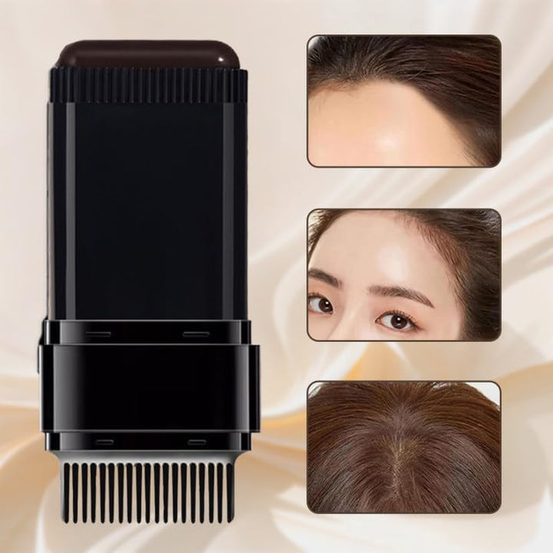 2 bucăți de pudră pentru linia părului maro închis, pudră pentru linia părului, concealer pentru linia părului, creioane pentru culoarea părului cu pieptene, instrument pentru acoperirea părului gri pentru femei și bărbați (40g, maro închis) Vopsea pentru par Naty Shop