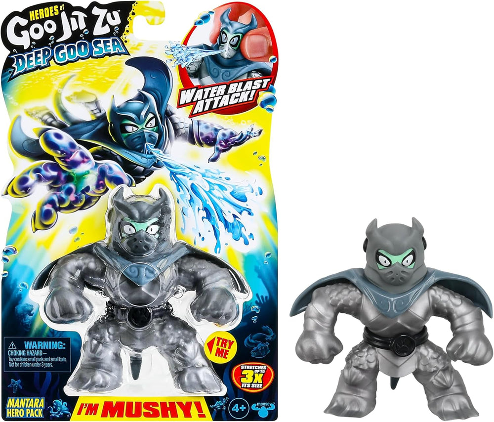 Heroes of Goo Jit To Deep GOO Sea Hero Pack mit Thrash. Superelastische und dehnbare Actionfigur mit spezieller Schleimfüllung und beweglichem Kiefer. Actionfiguren Naty Shop Mantara