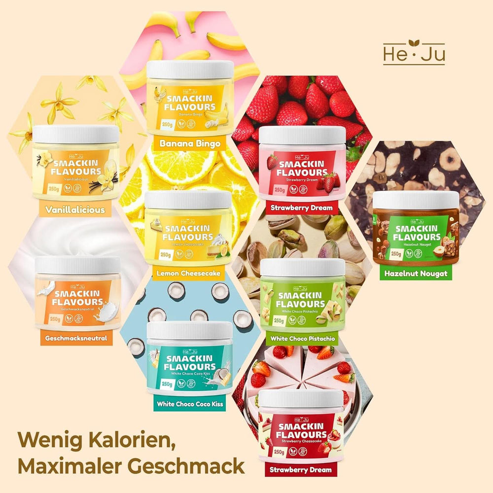 He-Ju, Pulver mit weißem Schokoladen- und Pistaziengeschmack, 250 Gramm Naty Shop Flavours