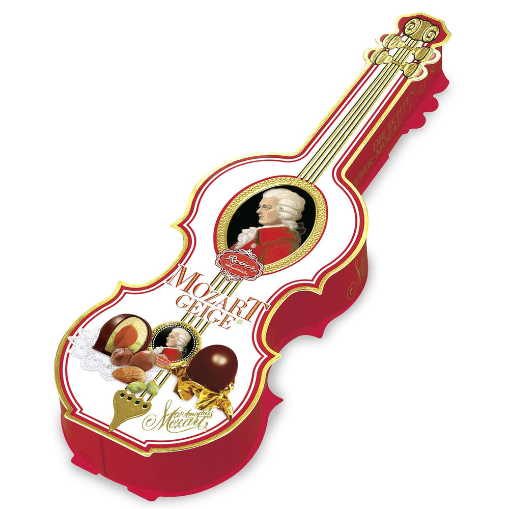 Bile Reber Mozart cu ciocolată neagră, pachet de 6 cu marțipan și nuga, vegane - 1 x 120 g
