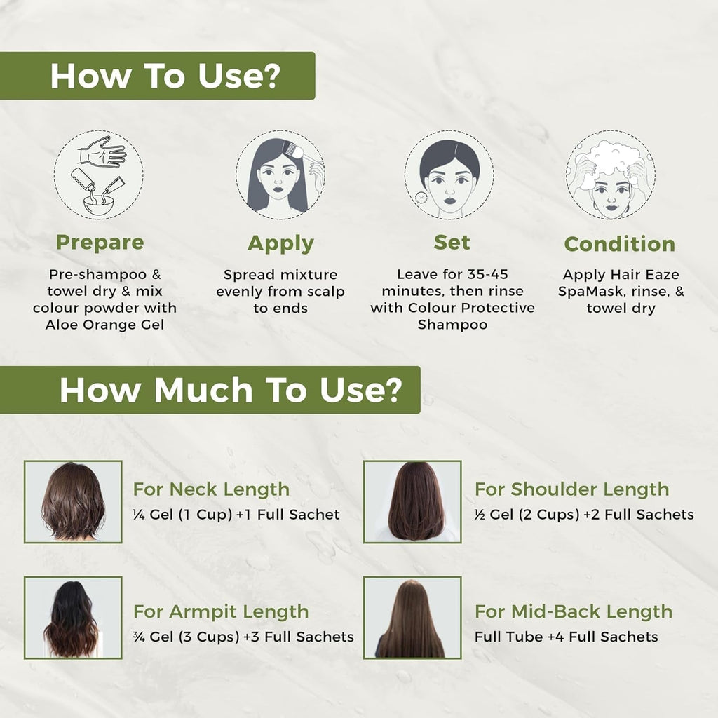 Indus Valley Natural Damage Free Gel Hair Colour | Fără amoniac, vegan și fără cruzime | Până la 100% acoperire gri, rezultate de lungă durată | Castaniu deschis 5.0 (20 gram + 200 ml) Vopsea pentru par Naty Shop