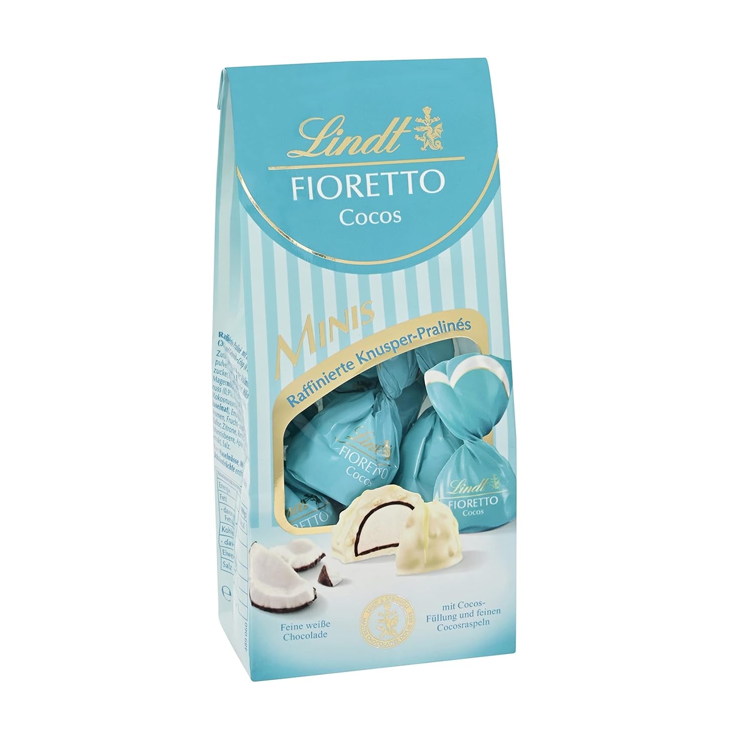 Lindt Schokolade FIORETTO Maxi Zabaione, Geschenkbox 138 Gramm Naty Shop 115 Gramm Kokosnuss