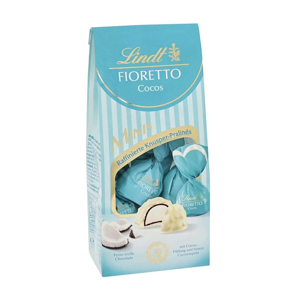 Lindt Schokolade FIORETTO Maxi Zabaione, Geschenkbox 138 Gramm Naty Shop 115 Gramm Kokosnuss