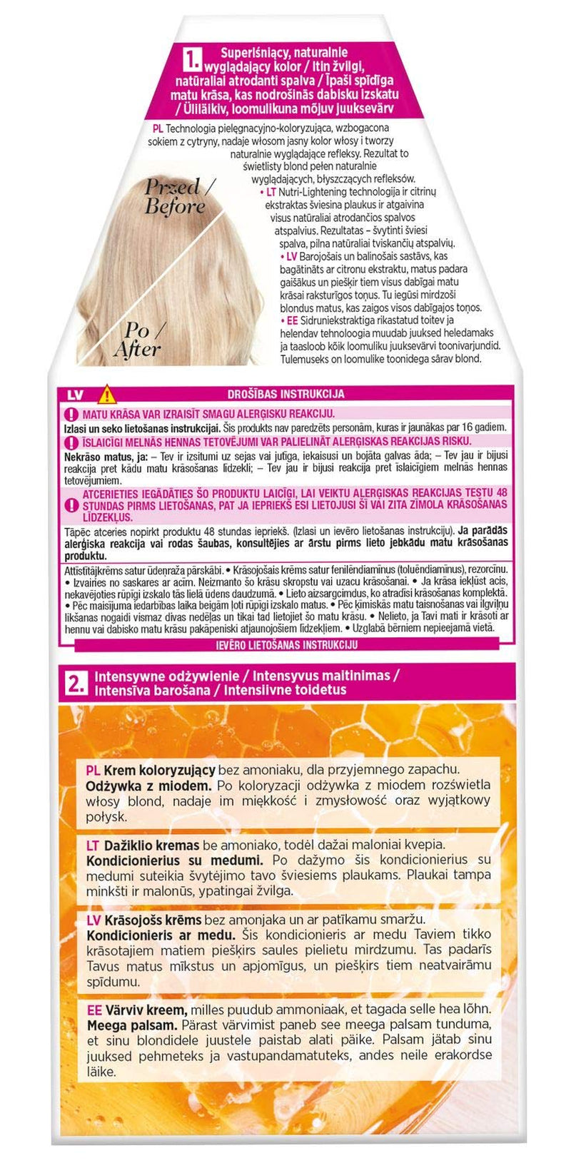 L'Oréal Paris Casting Crème Gloss 1010 Culoare de păr - Blond leu deschis Vopsea pentru par Naty Shop