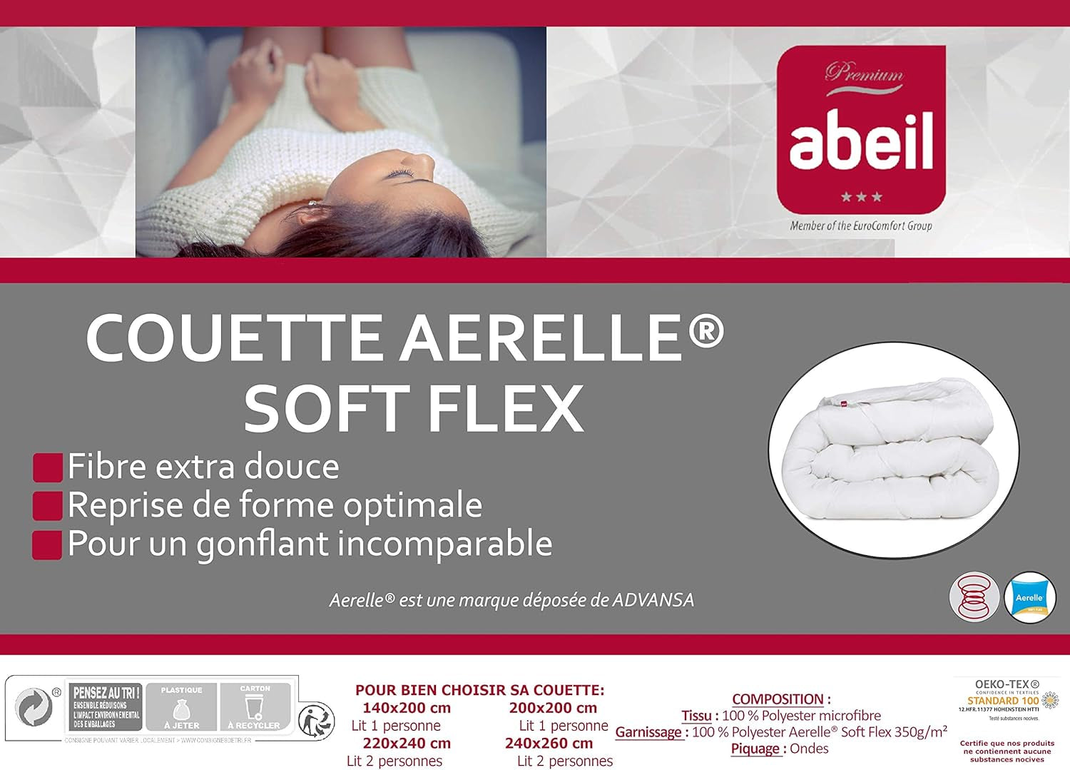 Plapumă Soft Flex, poliester, alb, 240 X 260 cm Plapumi si pilote Naty Shop