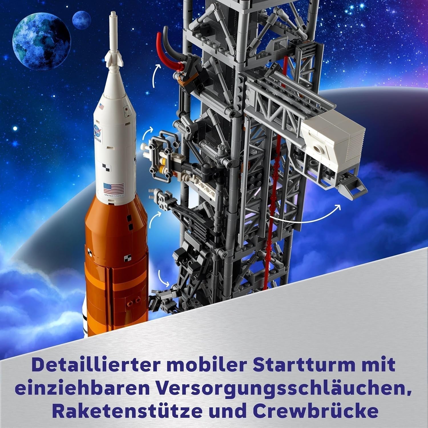 LEGO Icons NASA Artemis-Startrampe, Geschenk, Wohn- oder Bürodekoration, Bauset für Erwachsene mit Orion-Raumkapsel und Startrampe, Sammlerstück 10341, Bausets. Besuchen Sie den LEGO-Store