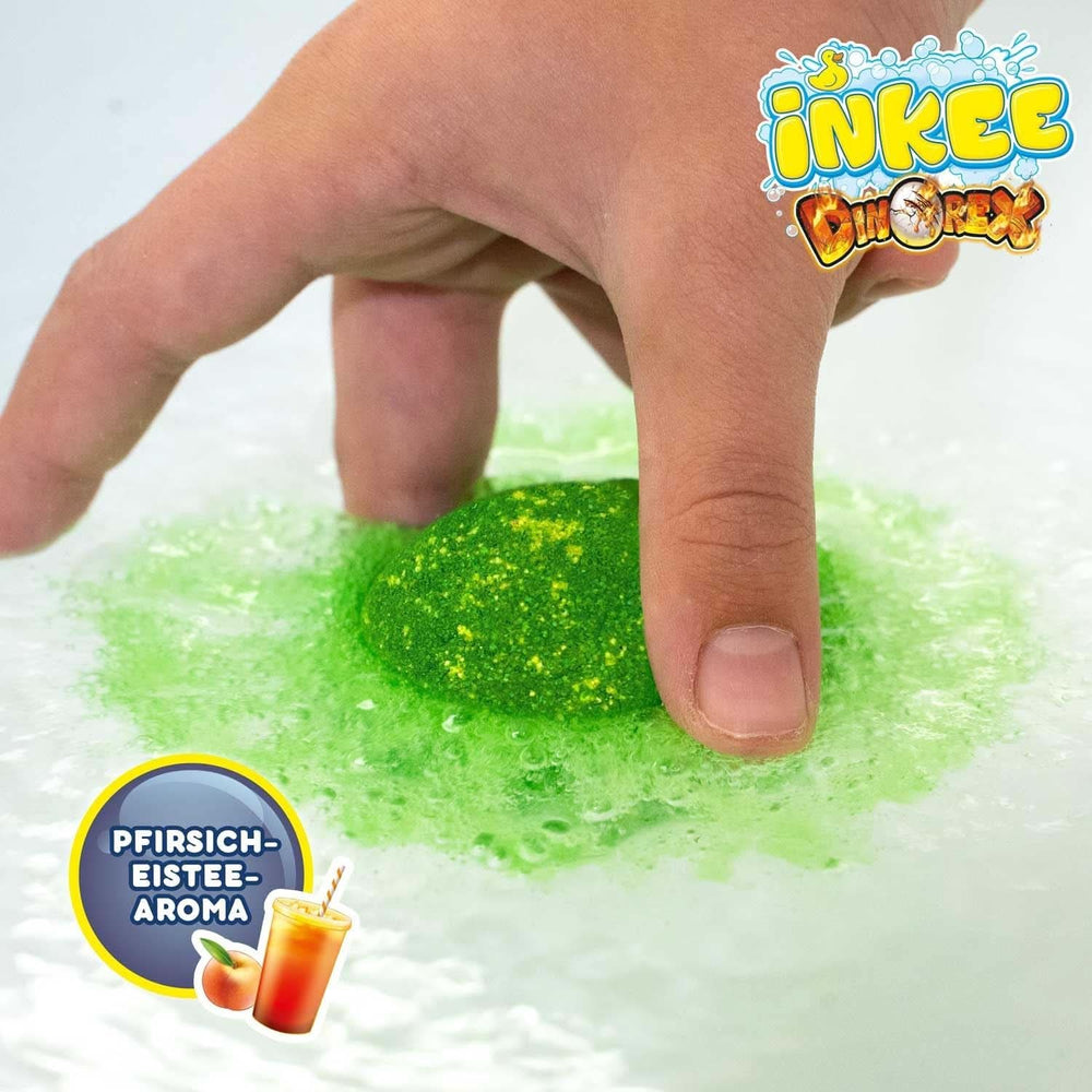 INKEE SURPRISE DINO, eiförmige Badebombe mit Dinosaurierfiguren und Überraschungen, 100 Gramm. Dusche und Bad Naty Shop