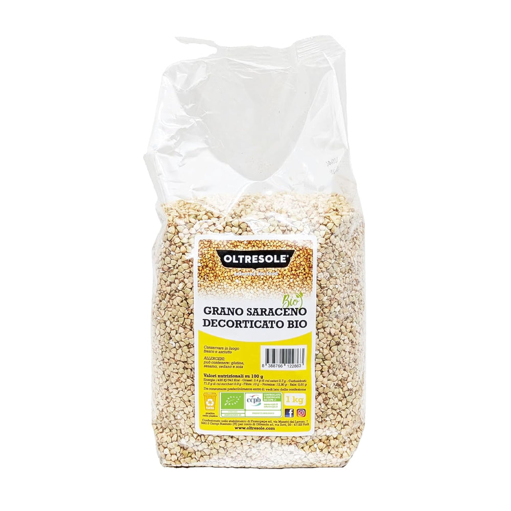 - Bio-Buchweizen geschält 5 Kg - Rohgetreide, nicht wärmebehandelt, aus biologischem Anbau, Convenience-Paket