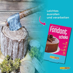 DECOCINO Fondant Schoko – 250 g – ideal zum Verzieren von Kuchen, Torten, Cupcakes – palmölfreie & vegane Glasuren und Dekor Naty Shop