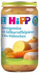 Hipp Buttergemüse mit Süßkartoffelpüree und Bio-Hähnchen, 6er-Pack (6 x 250 g) Mutter und Kind Naty Shop