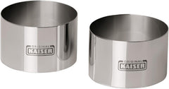 Set original de inele pentru desert Kaiser Inspiration, 2 piese, inele de servire, oțel inoxidabil, 8 cm, inele pentru alimente, pentru o prezentare atractivă, lavabile în mașina de spălat vase, argintii