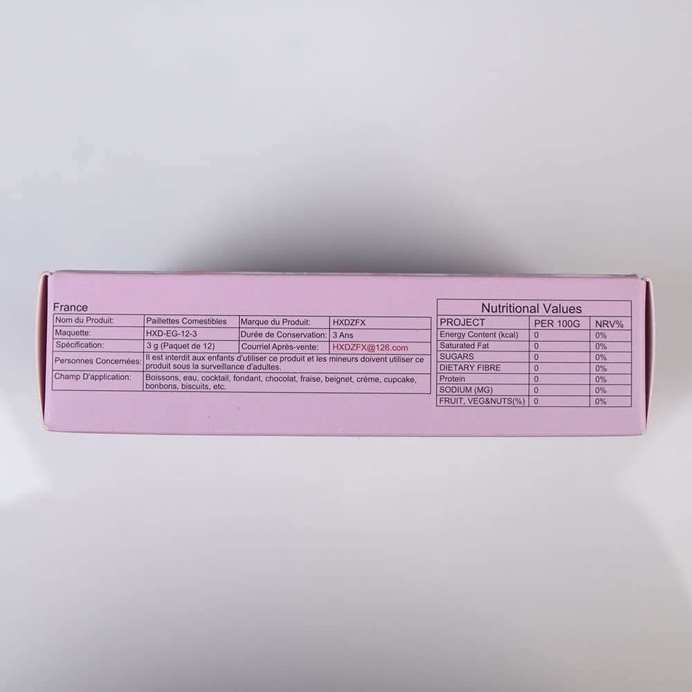 Set glitter comestibil, pudra, 3 grame per culoare Naty Shop