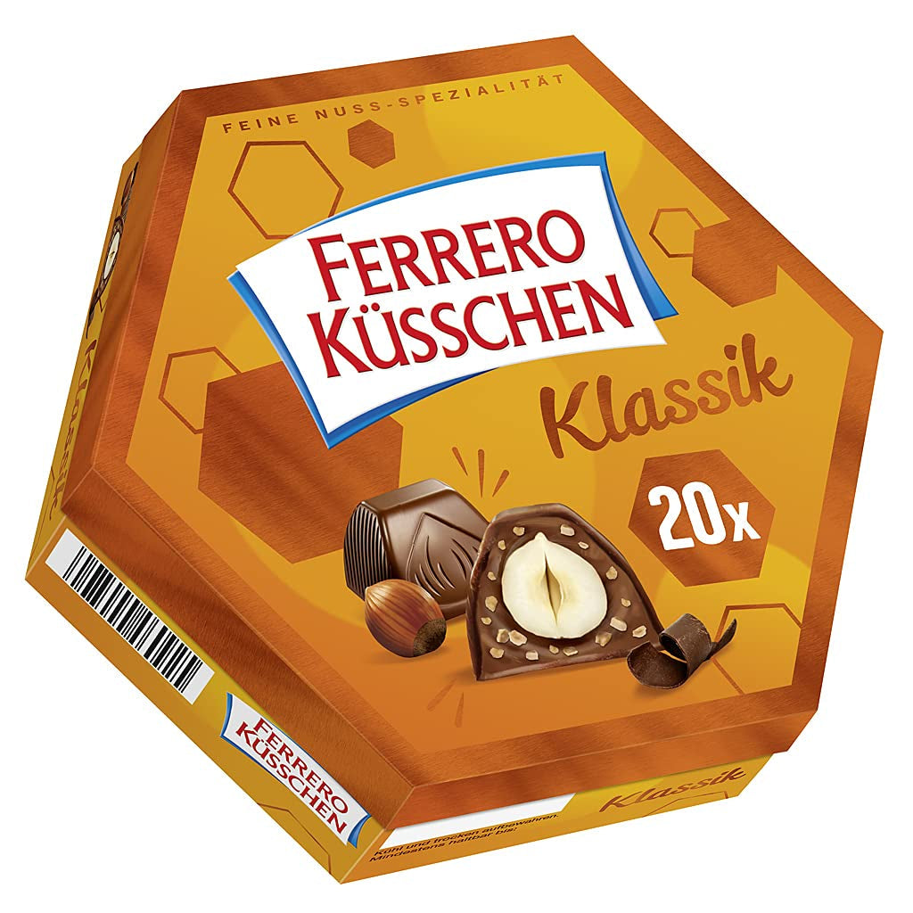 Ferrero Kisses Classic – Alune prăjite crocante acoperite cu ciocolată fină Bomboane de Ciocolata Naty Shop