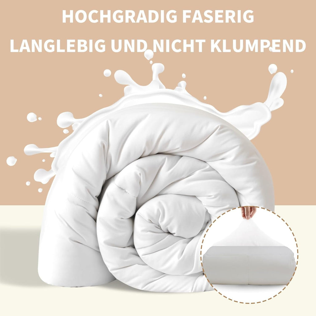 Plapumă Good Nite Plapumă pentru toate anotimpurile 155X220 Cm Plapume 4 anotimpuri Plapumă din microfibră Plapumă pentru patru anotimpuri Alb (155X220 Cm) Plapumi si pilote Naty Shop