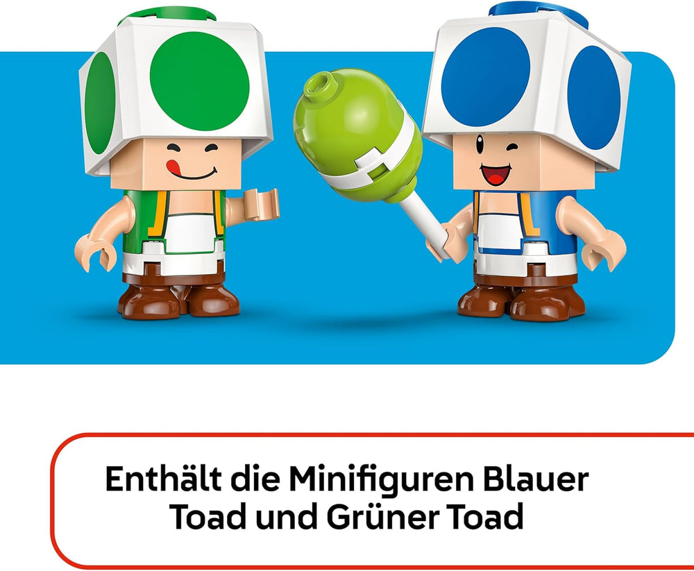 LEGO Super Mario Party bei Toads Haus - Interaktives Set mit 2 Figuren, Küche, Schlafzimmer & Picknicktisch - Kinder Spielset zum Bauen - Gamer Geschenk für Jungen & Mädchen ab 7 Jahren - 72041