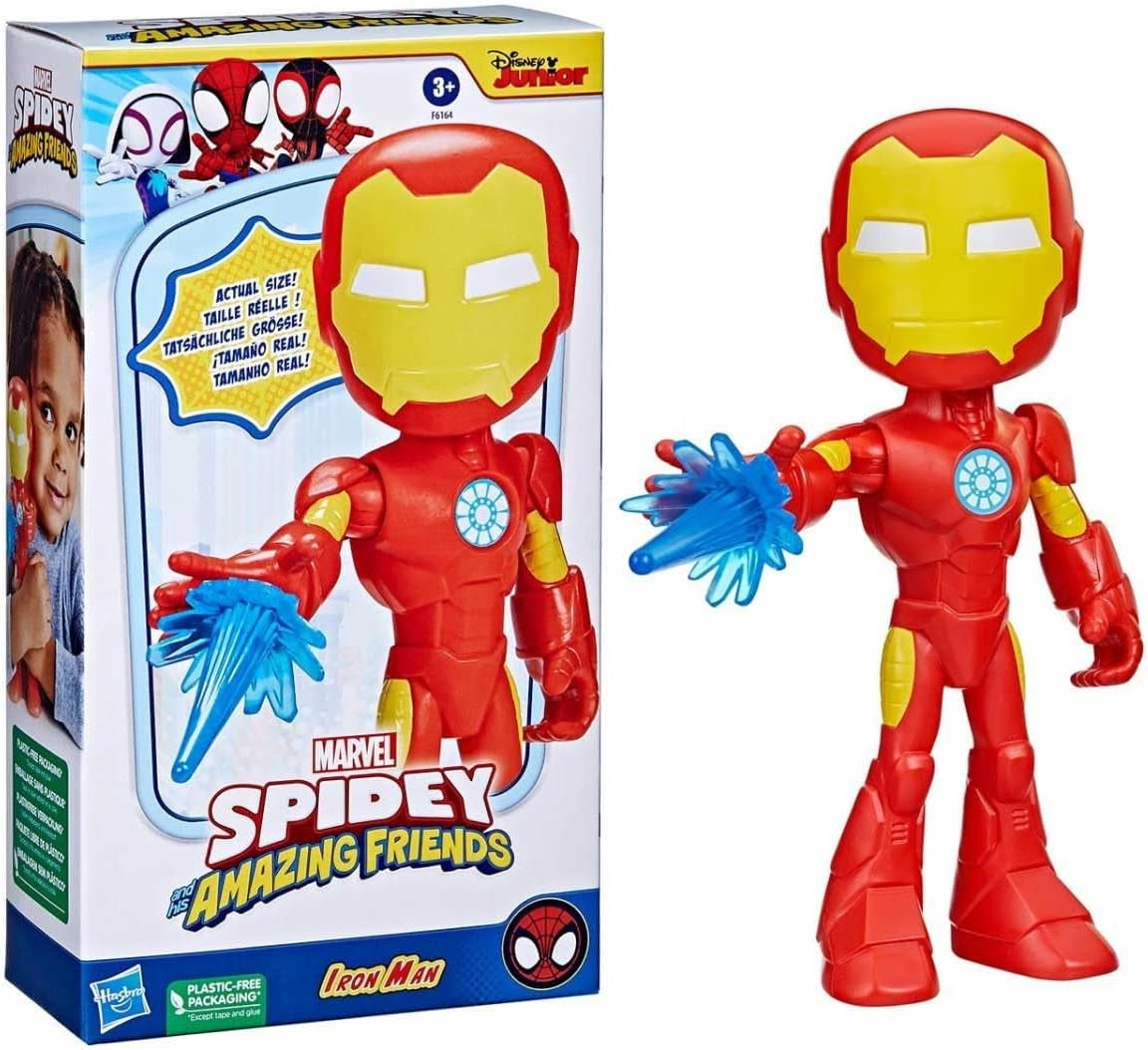 Marvel Spidey and His Amazing Friends Supersized Hero 22.5-Cm Action Figures 3-Pack Action figures Naty Shop Iron Man