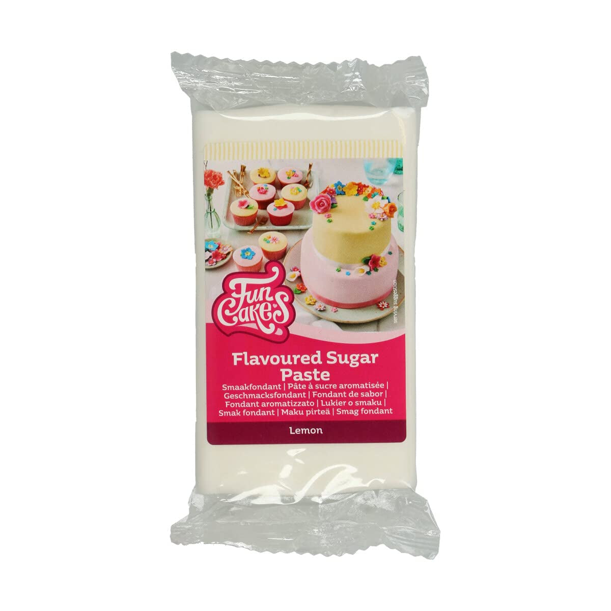 Fondant Funcakes cu aromă de bezea: Ușor de utilizat, fin, flexibil, moale și maleabil, perfect pentru decorarea torturilor, kosher și fără gluten. 1 kg