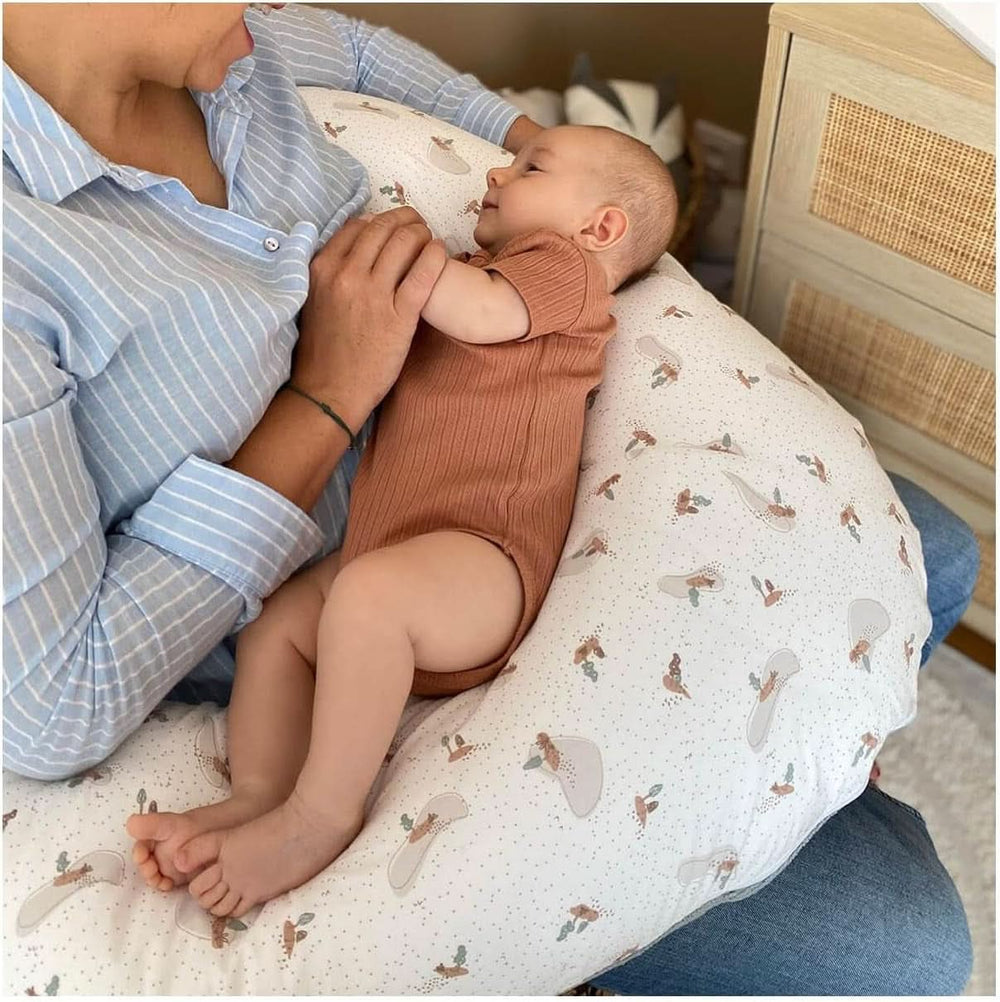 Schwangerschaftskissen - Stillkissen - 2 in 1 Multifunktionskissen - Abnehmbarer Bezug 78 x 44 cm Zubehör Essen und Stillen Bebe Naty Shop