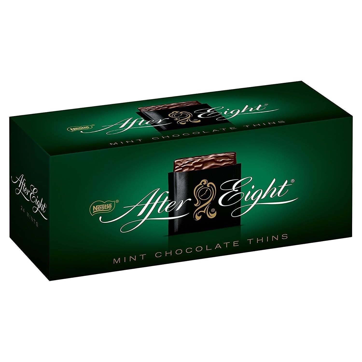 NESTLÉ after EIGHT, tablete subțiri de ciocolată neagră cu umplutură de cremă de mentă Bomboane de Ciocolata Naty Shop 2 x 400 grame Cacao si menta