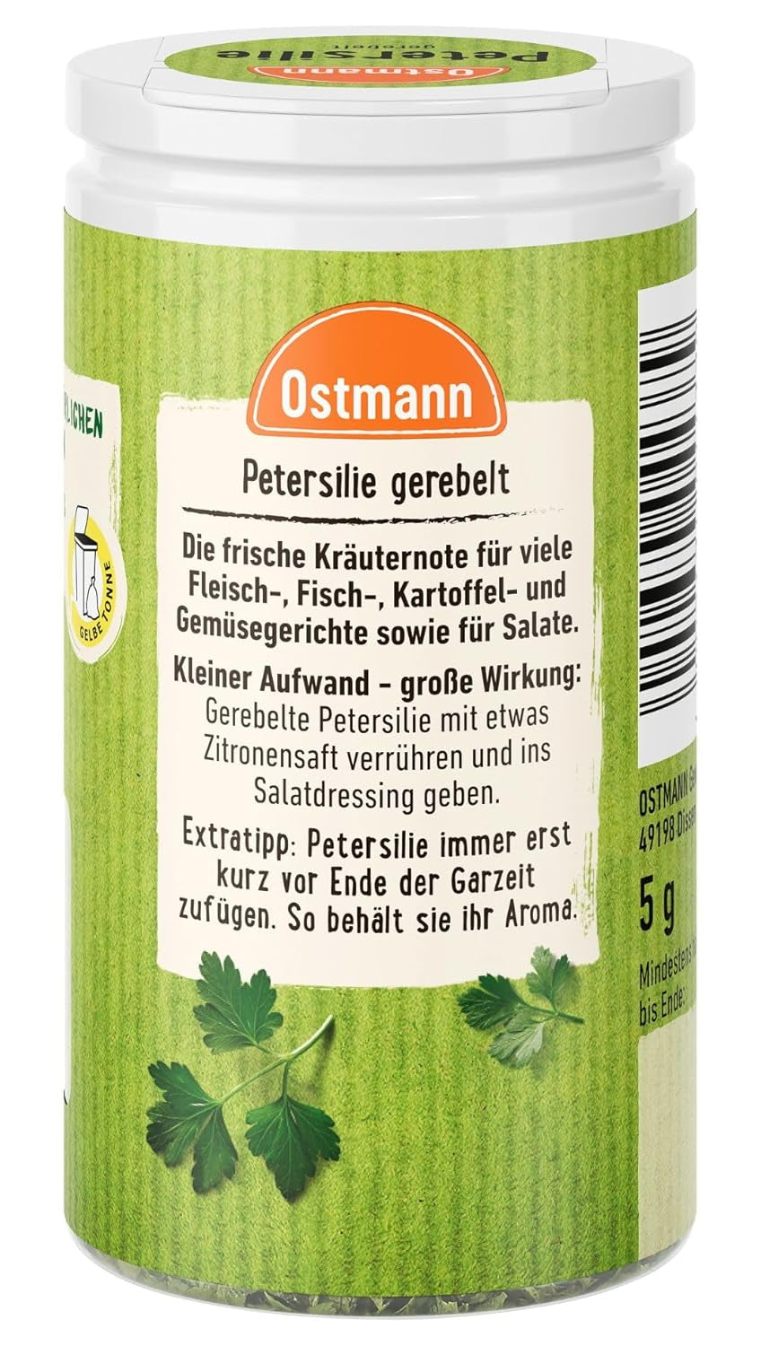 Ostmann Gewürze - Petersilie gerebelt | 100 % natürliche Zutaten | 5 g in der Streudose
