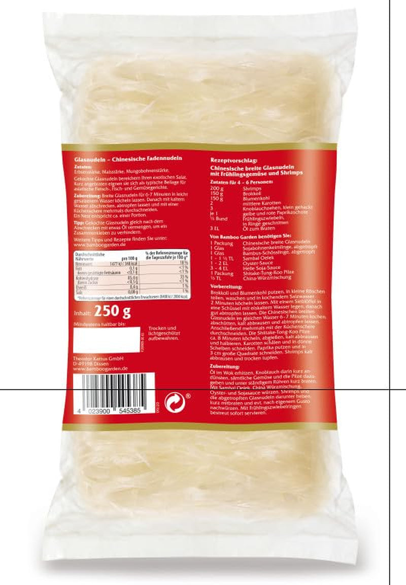 Tăiței chinezești lați din sticlă, 250 g (designul ambalajului poate varia)