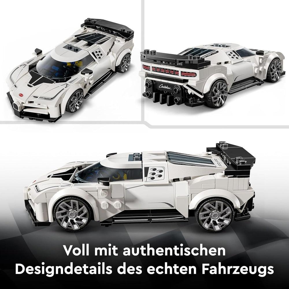 LEGO Speed Champions Bugatti Centodieci Hypersportwagen - Rennauto zum Bauen und Ausstellen - Fahrer Minifigur zum Sammeln - Geschenk für Jungen und Mädchen ab 9 Jahren und Erwachsene 77240