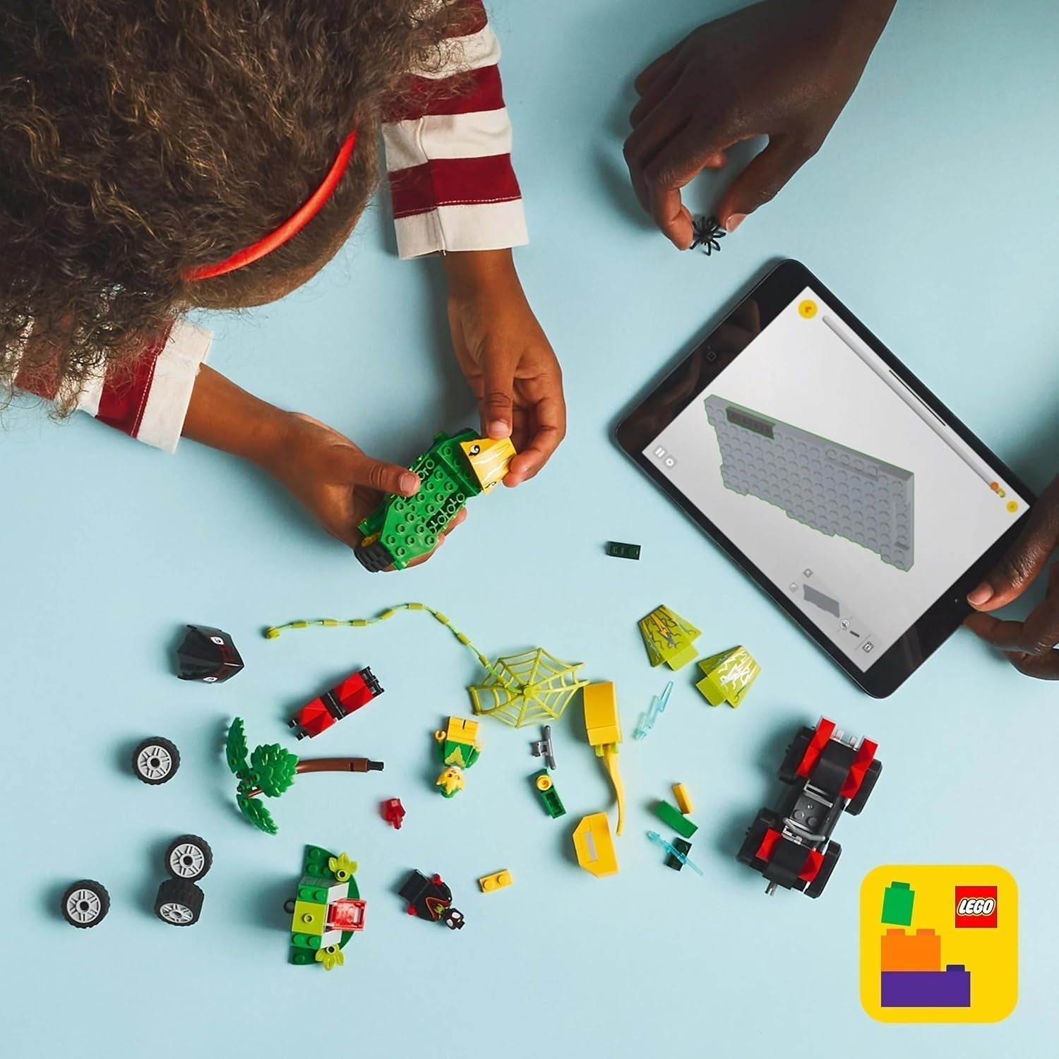 LEGO Marvel Actionspaß mit Spin und Elektro in ihren Dino-Flitzern, baubares Superheldenauto für Jungen und Mädchen ab 4 Jahren, Heldenset mit Spielzeugauto, Spidey und seine Superfreunde 11198 Bausets Beuche den LEGO-Store