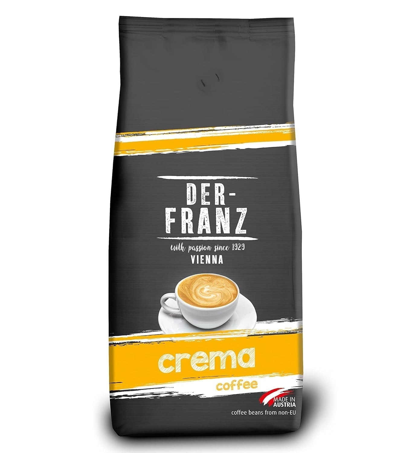 DER-FRANZ Kaffeecreme, Intensität 4/5, 100 % Arabica, ganze Kaffeebohnen Coffee Naty Shop 1 kg Creme