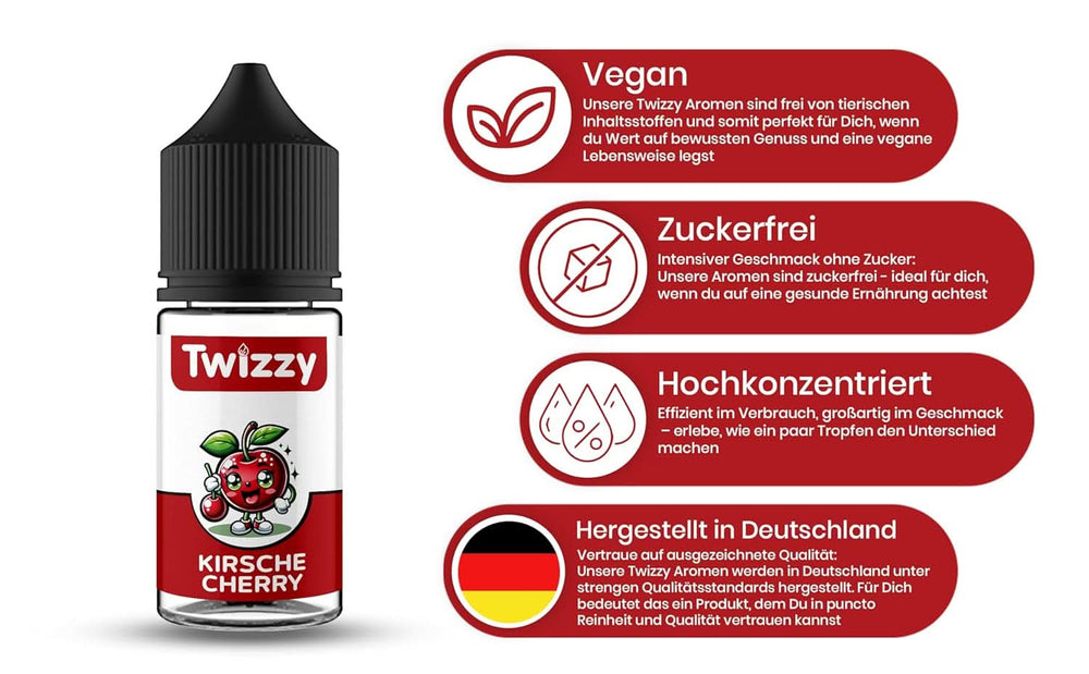 Twizzy, Konzentriertes Kirscharoma, 30 ml Aromen Naty Shop
