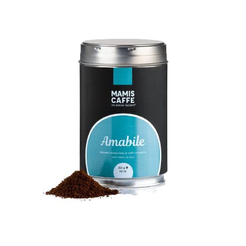 Mamis Caffè Amabile - Boabe espresso întregi - Cafea prăjită mediu cu nuanțe dulci - Espresso italian cu cremă groasă Cafea Naty Shop 250 grame (1 pachet) Macinata