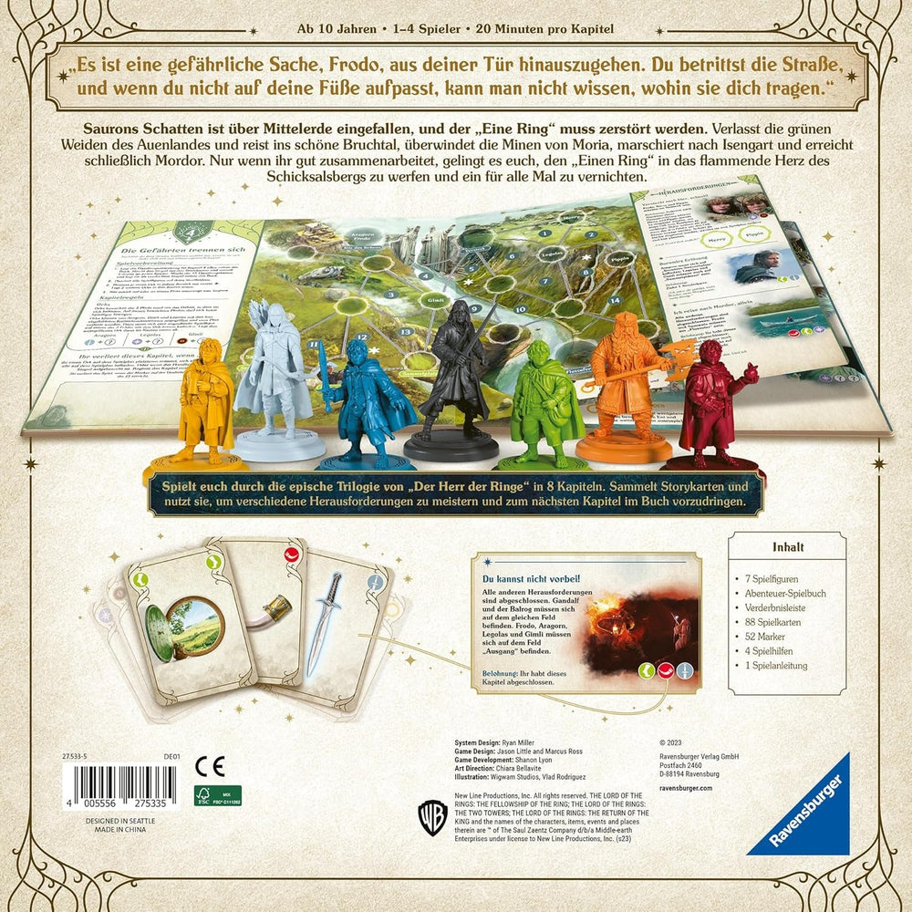 Ravensburger 27533 - Stăpânul Inelelor - Joc de aventură tip carte - Joc de strategie cooperativă pentru 1-4 jucători cu vârsta de 10 ani și peste